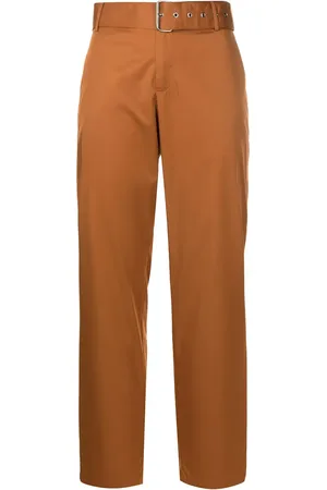 Uma Raquel Davidowicz Belted-waist straight-leg trousers