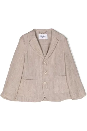 Il gufo Single-breasted linen blazer