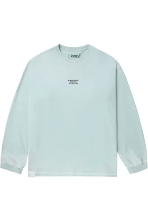 Izzue Slogan-print long-sleeve cotton T-shirt