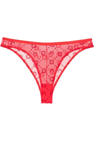 Leonisa Lace Stripe Undetectable Classic Shaper Panty in Red