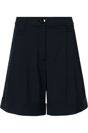 Ganni High-rise pleated shorts