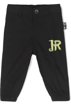 John Richmond Logo-print cotton trousers