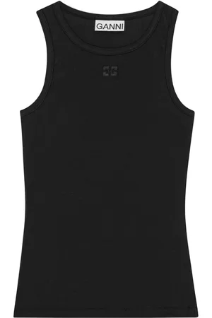 Ganni Ribbed tank top