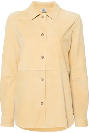Totême Long-sleeved suede shirt