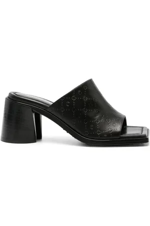 Marine Serre Ms laminated-leather mules