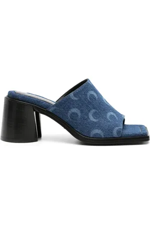 Marine Serre MS regenerated-denim mules
