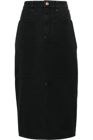 Marant Etoile Flozia twill midi skirt