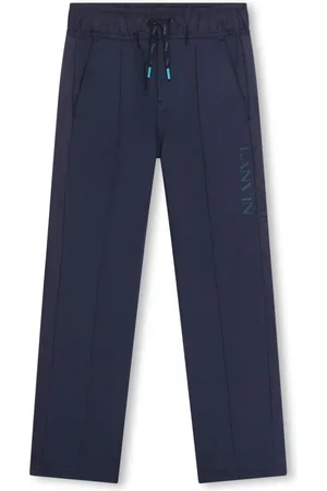 Lanvin Rubberised-logo drawstring track pants