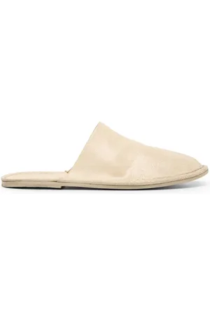 MARSÈLL Round-toe leather slippers