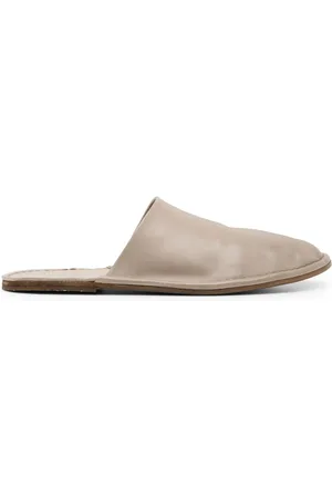 MARSÈLL Round-toe leather slippers
