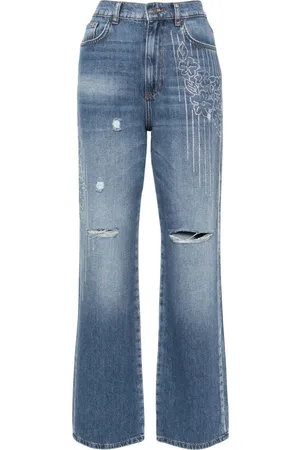 Twin-Set Mid-rise straight-leg jeans