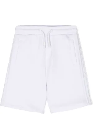 Marc Jacobs Kids logo-embossed towelling-finish shorts - Blue