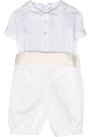 LA STUPENDERIA Rounded-collar cotton romper