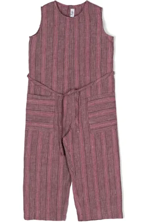 Il gufo Striped linen jumpsuit