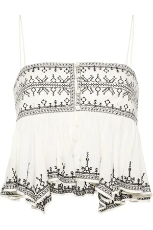 Marant Etoile Piyae geometric-embroidery top