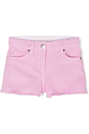 Stella McCartney Mid-rise frayed denim shorts