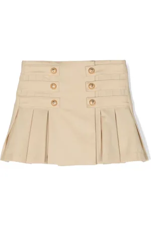 Balmain Pleated virgin wool wrap skirt
