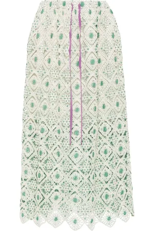 La DoubleJ Macramé midi skirt