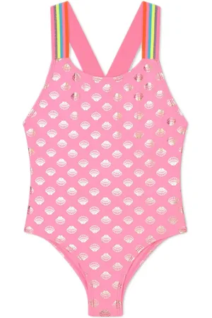 Billieblush Shell-print swimsuit