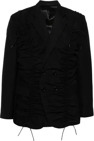 Simone Rocha Ruched double-breasted blazer