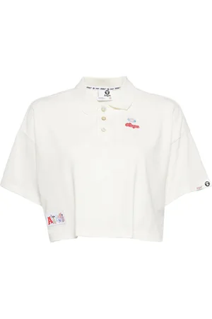 A Bathing Ape Cropped cotton polo shirt