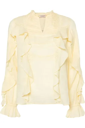 Twin-Set Lace-detailing ruffled blouse