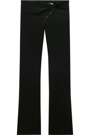 Courrèges Twist-front bootcut wool trousers