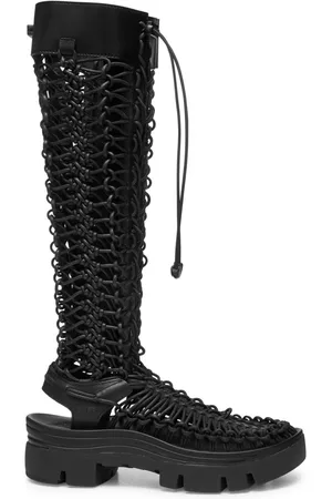 NOIR KEI NINOMIYA Caged knee-high boots