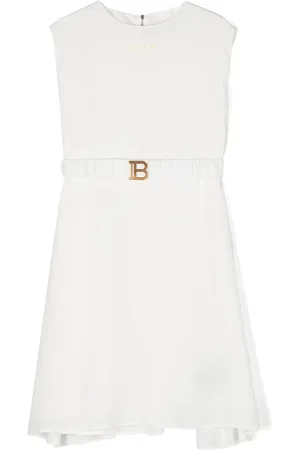 Balmain Logo-print belted dress