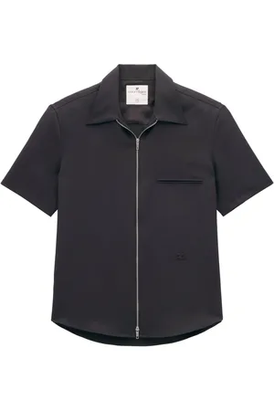 Courrèges Logo-appliqu?? twill shirt