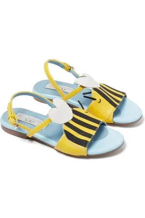 Mini Melissa banana-patch slingback sandals - Yellow