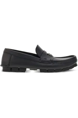 Salvatore Ferragamo Gancini-plaque leather loafers