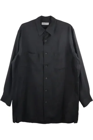 Yohji Yamamoto cellulose longline shirt - Black