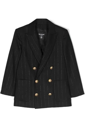 Balmain Kids rhinestone-embellished smoking blazer - Black