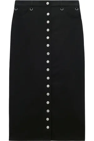 Courrèges Multiflex denim midi skirt