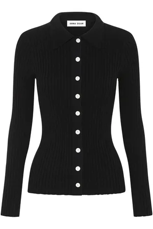 Anna Quan Ashlen button-up ribbed top