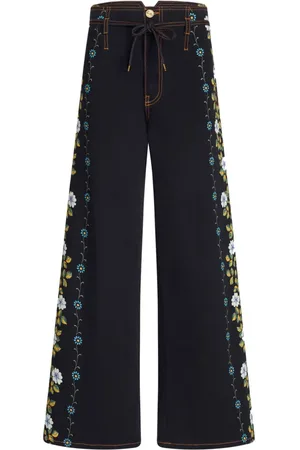 Etro Floral-print wide-leg jeans