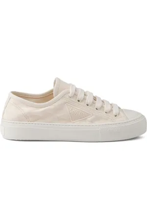 Prada Triangle-logo canvas sneakers