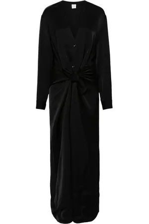 Totême Knot-detail satin dress