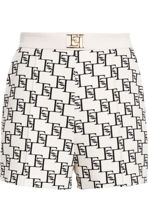Elisabetta Franchi Logo-print crepe shorts