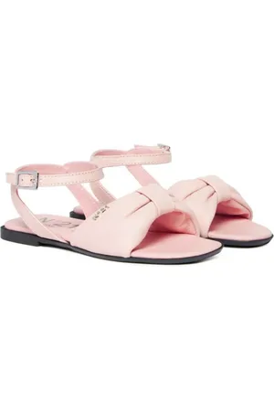 Nº21 Bow-strap leather sandals