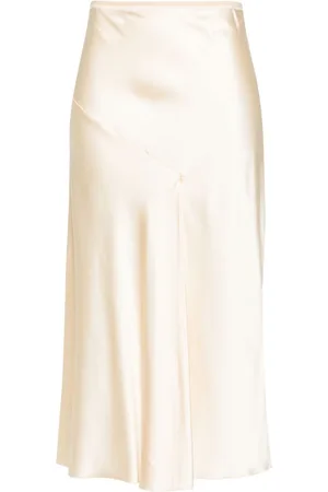 Patrizia Pepe Draped satin midi skirt