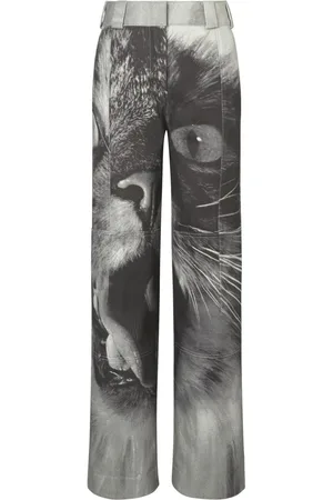 Tory Burch Cat-print cargo trousers