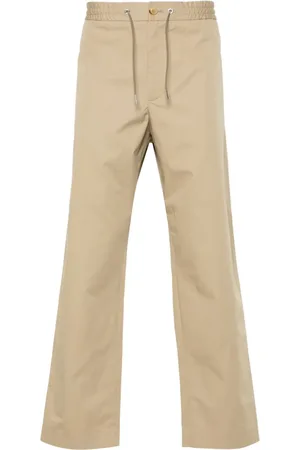 Moncler Appliqué-logo cotton tapered trousers