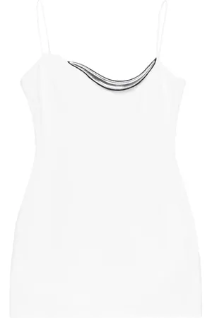 David Koma Crystal Embroidered Cami Mini Dress