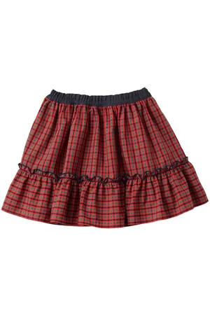 Familiar Reversible cotton miniskirt