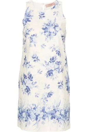 Twin-Set Floral-print mini dress