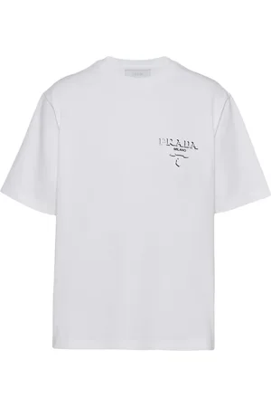 Prada Logo-embossed cotton T-shirt