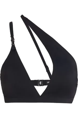 Karl Lagerfeld Signature asymmetric bikini top
