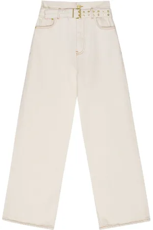 Ganni Belted wide-leg jeans